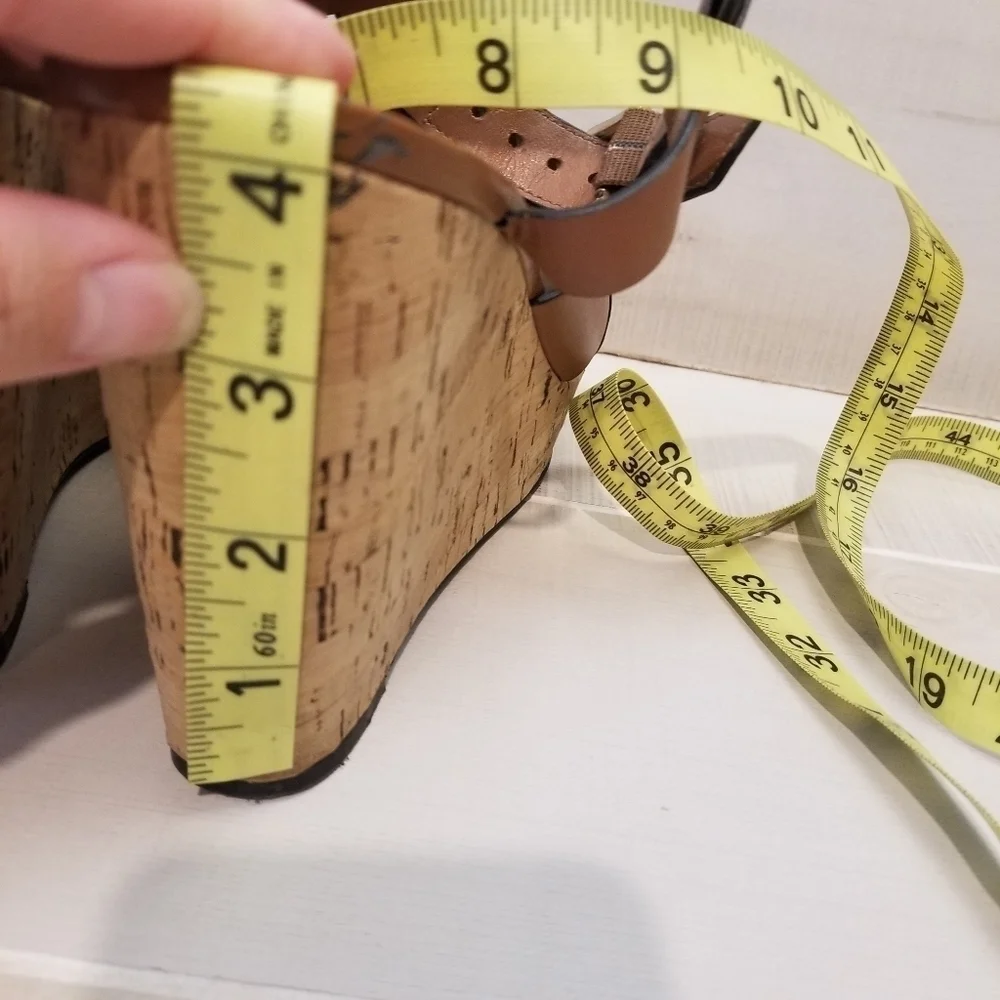 {9.5M} Tahari Stevie Cork Wedge Sandals